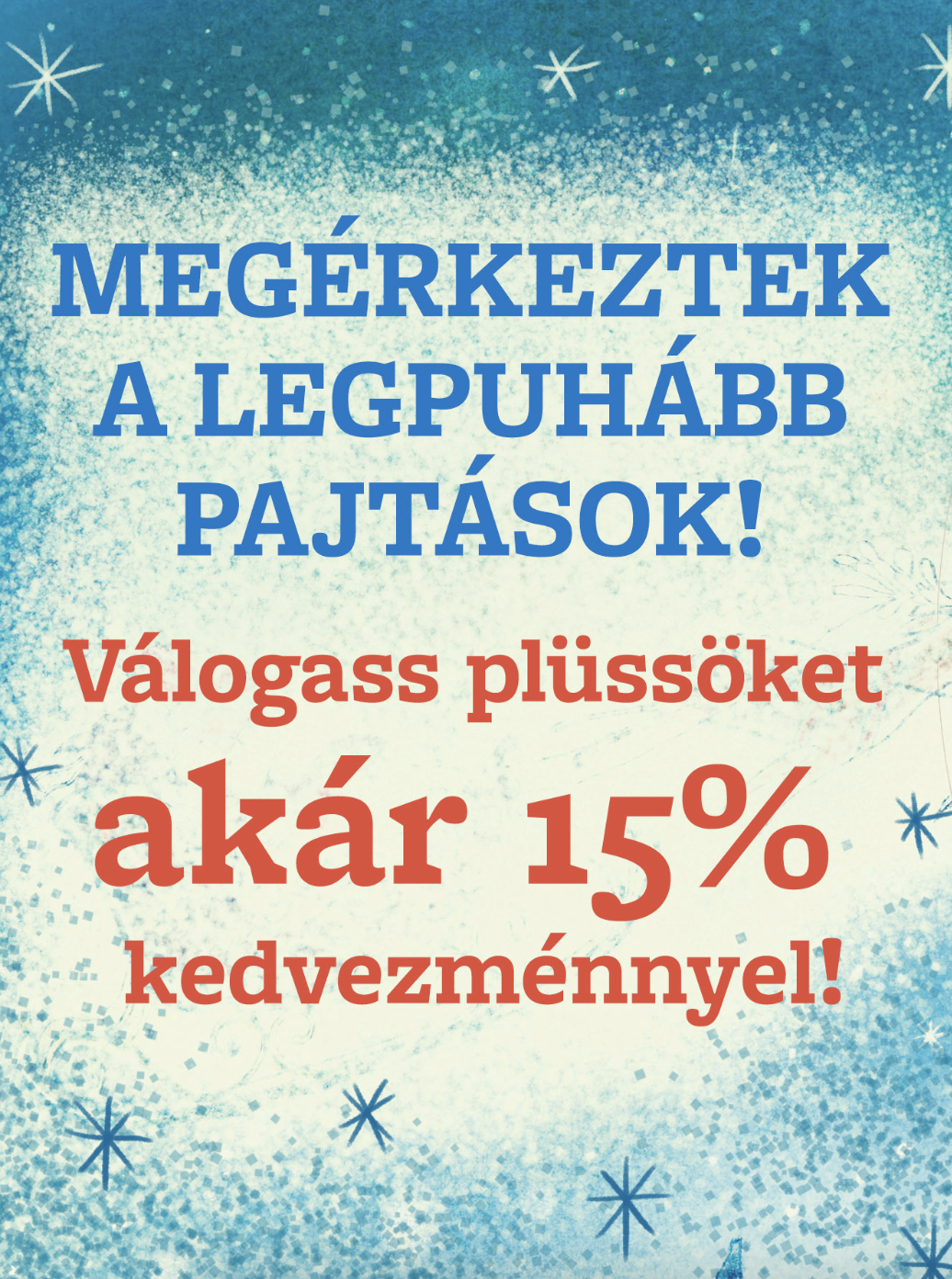 Plüssök, a pihe-puha játszótársak akár 15% kedvezménnyel