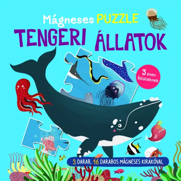 Mágneses puzzle - Tengeri állatok