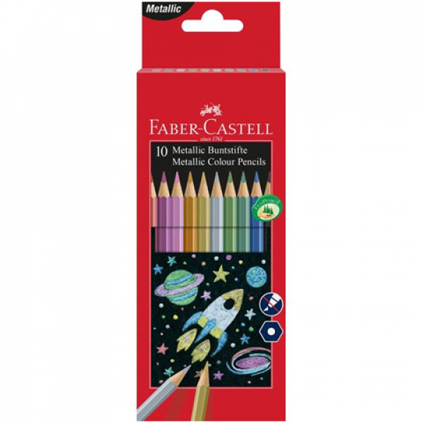 Faber Castell - Színes ceruza készlet - Metál, 10db