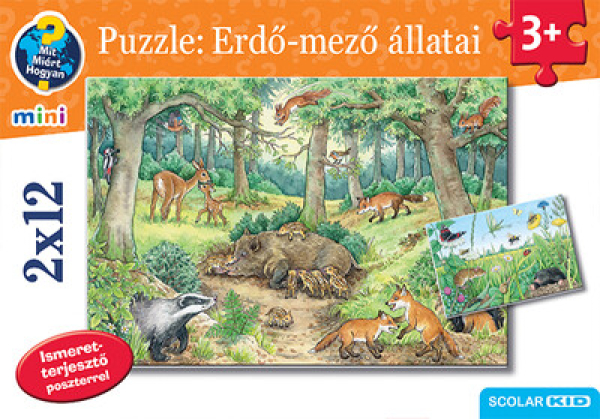 Puzzle: Erdők-mezők állatai - Mit? Miért? Hogyan? - Mini