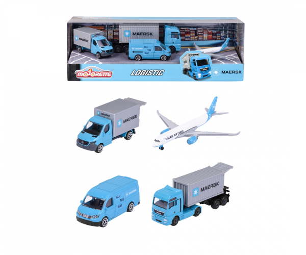 Majorette - MAERSK szállító gépek ajándékdoboz - 4db-os